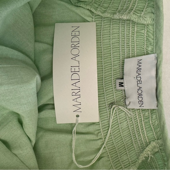 NWT Maria de la Orden Light Green Button Front Top Blouse - Picture 4 of 7